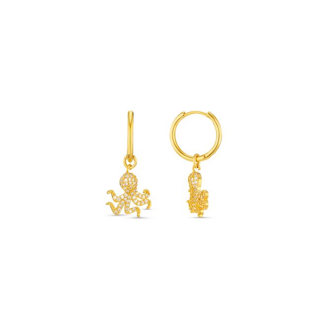 Hovedbilde ORELIA | PAVÉ OCTOPUS CHARM HOOPS 