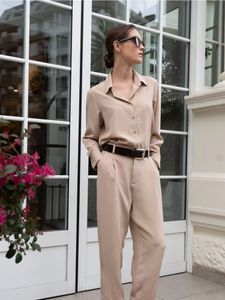 Hovedbilde BEL CASHMERE | BIANCA SILK BLOUSE TAUPE 