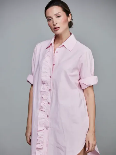 SIXTY DAYS | GIRLFRIEND COTTON SHIRT | ROSE 
