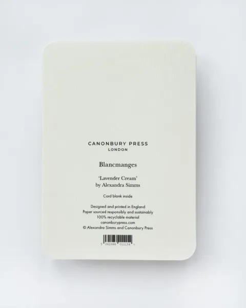 CANONBURY PRESS | LAVENDER CREAM GREETING CARD 