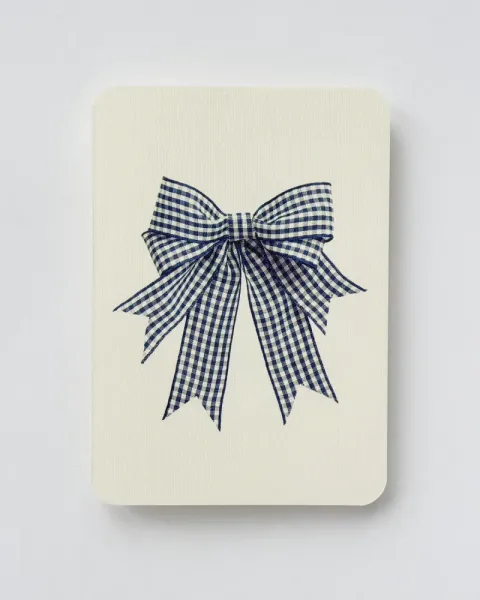 CANONBURY PRESS | BLUE GINGHAM GREETING CARD 