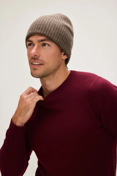 Hovedbilde DAVIDA CASHMERE | FOLD RIB CAP CACAO 